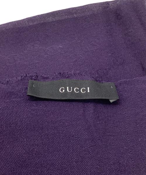 GUCCI（グッチ）GUCCI (グッチ) 大判ストール ネイビーの古着・服飾アイテム