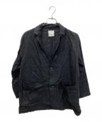 kurashi&trips publishing×KAGUREクラシアンドトリップス パブリッシング×カグレ）の古着「フレンチリネンテーラードジャケット」｜ブラック