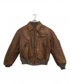 MEN'S BIGIメンズビギ）の古着「カウレザージャケット」｜ブラウン