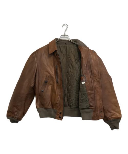 MEN'S BIGI（メンズビギ）MEN'S BIGI (メンズビギ) カウレザージャケット ブラウン サイズ:4の古着・服飾アイテム