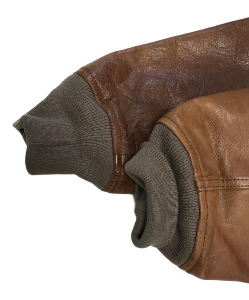 MEN'S BIGI（メンズビギ）MEN'S BIGI (メンズビギ) カウレザージャケット ブラウン サイズ:4の古着・服飾アイテム