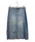 MADISON BLUE（マディソンブルー）の古着「 HEM CUT MID-LENGTH SK DENIM 　カットオフデニムスカート」｜ブルー