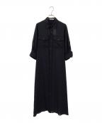 HYKEハイク）の古着「SHEER TWILL DRESS」｜ブラック