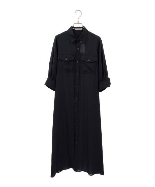HYKE（ハイク）HYKE (ハイク) SHEER TWILL DRESS ブラック サイズ:Sの古着・服飾アイテム