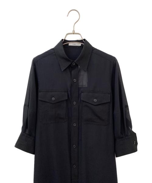 HYKE（ハイク）HYKE (ハイク) SHEER TWILL DRESS ブラック サイズ:Sの古着・服飾アイテム