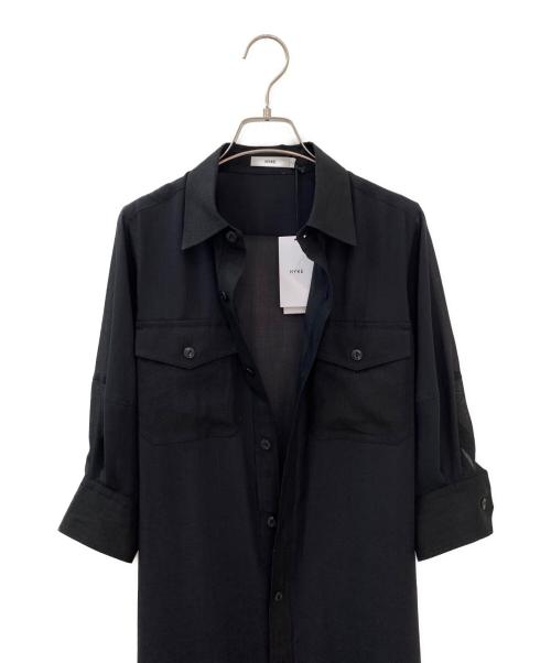 HYKE（ハイク）HYKE (ハイク) SHEER TWILL DRESS ブラック サイズ:Sの古着・服飾アイテム