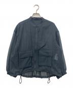 GRACE CLASSグレースクラス）の古着「シアードレープブルゾン」｜ネイビー