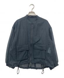 GRACE CLASS（グレースクラス）の古着「シアードレープブルゾン」｜ネイビー