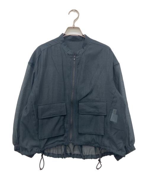GRACE CLASS（グレースクラス）GRACE CLASS (グレースクラス) シアードレープブルゾン ネイビー サイズ:36の古着・服飾アイテム
