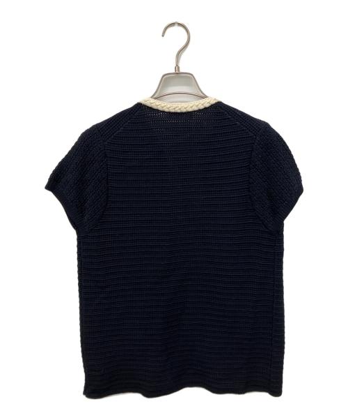 DES PRES（デ プレ）DES PRES (デ プレ) コンパクトコットン ニットジレ ネイビー サイズ:Freeの古着・服飾アイテム
