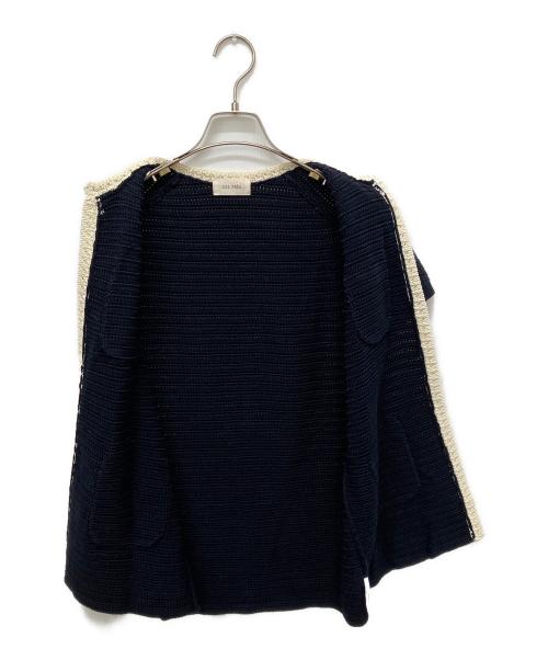 DES PRES（デ プレ）DES PRES (デ プレ) コンパクトコットン ニットジレ ネイビー サイズ:Freeの古着・服飾アイテム