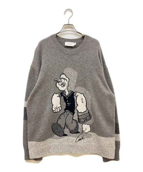 COACH（コーチ）COACH (コーチ) POPEYE セーター グレー サイズ:Lの古着・服飾アイテム