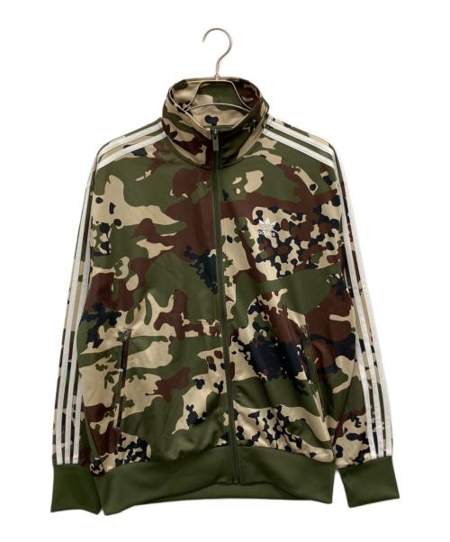 adidas（アディダス）adidas (アディダス) カモ フットボール トラックトップ グリーン サイズ:2XLの古着・服飾アイテム