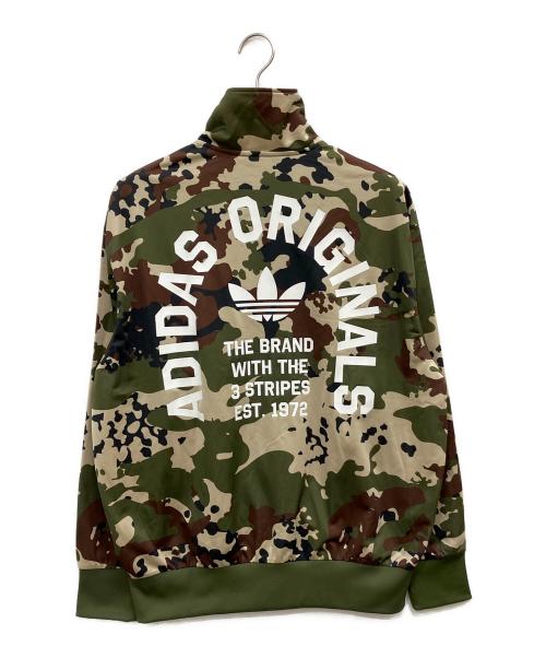 adidas（アディダス）adidas (アディダス) カモ フットボール トラックトップ グリーン サイズ:2XLの古着・服飾アイテム
