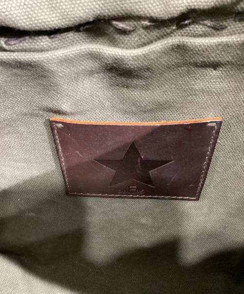ebagos（エバゴス）ebagos (エバゴス) ラタン キャンバス 2wayカゴバッグ ブラウン×ネイビーの古着・服飾アイテム