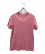 maison kitsuneメゾンキツネ）の古着「TEE-SHIRT FOX HEAD PATCH」｜ピンク