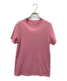 maison kitsune（メゾンキツネ）の古着「TEE-SHIRT FOX HEAD PATCH」｜ピンク