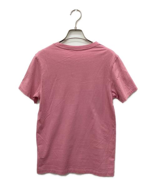 maison kitsune（メゾンキツネ）MAISON KITSUNE (メゾンキツネ) TEE-SHIRT FOX HEAD PATCH ピンク サイズ:不明の古着・服飾アイテム