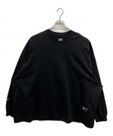 Stripes For Creative（ストライプ フォー クリエイティブ）の古着「SUPER BIG FLAT LS TEE - Embroidery」｜ブラック