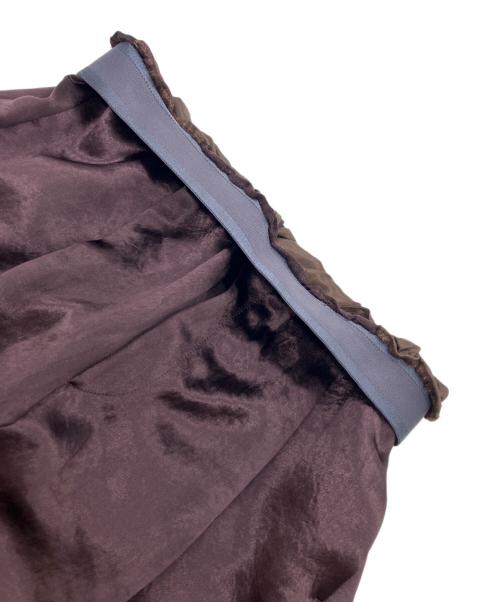 ASTRAET（アストラット）ASTRAET (アストラット) ストライプソクショウイージーワイドパンツ ブラウンの古着・服飾アイテム