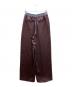 ASTRAET (アストラット) ストライプソクショウイージーワイドパンツ ブラウン：8000円