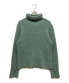 ROTOL（ロトル）の古着「TURTLENECK COMPACT KNIT」｜グリーン