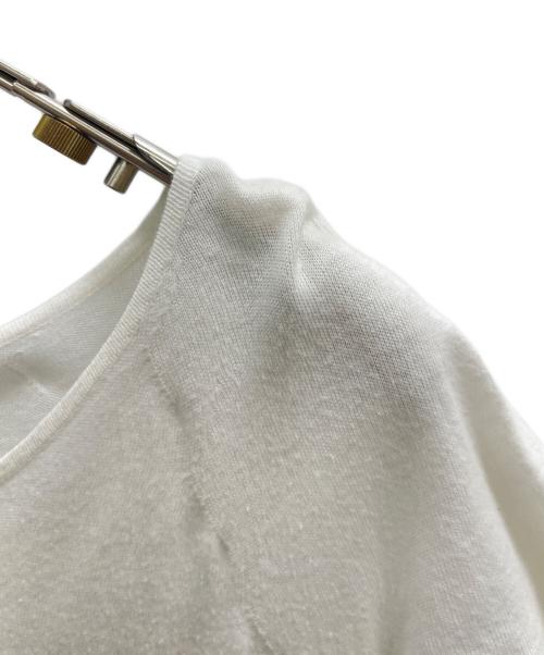 CHANEL（シャネル）CHANEL (シャネル) シャネルロゴフレンチスリーブ ニット ホワイト サイズ:42の古着・服飾アイテム