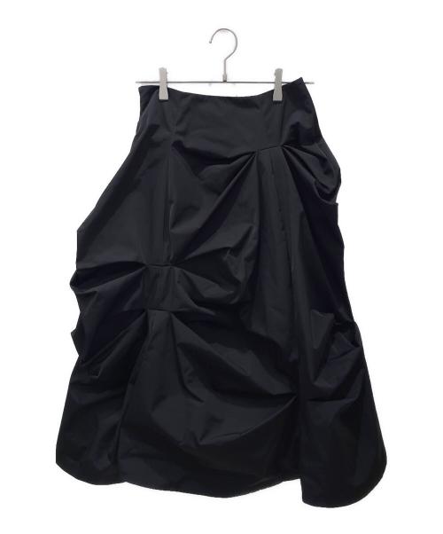 ENFOLD（エンフォルド）ENFOLD (エンフォルド) メモリーツイルランダムタックスカート ブラック サイズ:38の古着・服飾アイテム