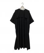 ENFOLDエンフォルド）の古着「スクエア ワイド DRESS」｜ブラック
