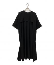 ENFOLD（エンフォルド）の古着「スクエア ワイド DRESS」｜ブラック