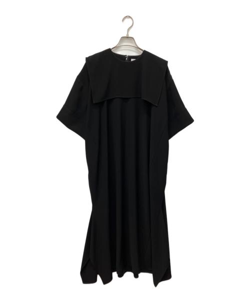 ENFOLD（エンフォルド）ENFOLD (エンフォルド) スクエア ワイド DRESS ブラック サイズ:36の古着・服飾アイテム