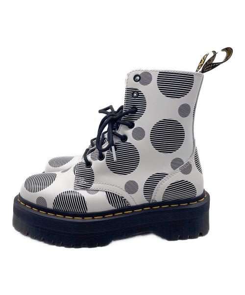 Dr.Martens（ドクターマーチン）Dr.Martens (ドクターマーチン) POLKA DOT 8ホールブーツ ホワイト サイズ:UK6の古着・服飾アイテム