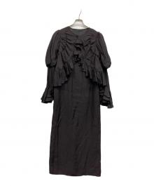 AKTE（アクテ）の古着「レイヤードフリルギャザードレス」｜ブラック