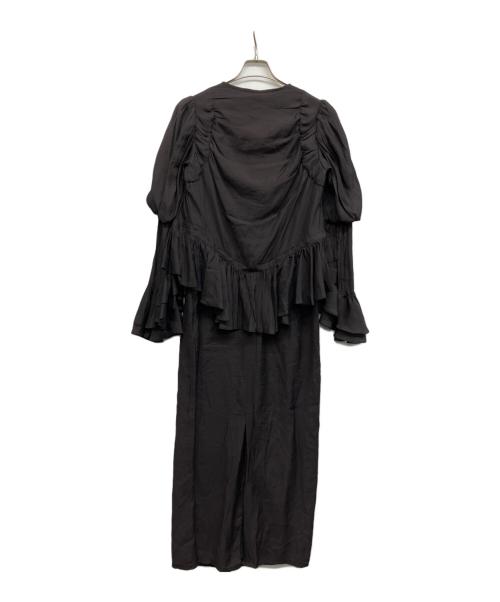 AKTE（アクテ）AKTE (アクテ) レイヤードフリルギャザードレス ブラック サイズ:Freeの古着・服飾アイテム