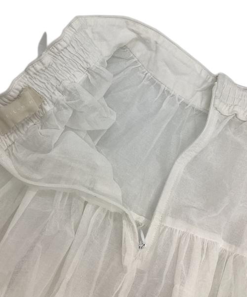 MARILYN MOON（マリリンムーン）MARILYN MOON (マリリンムーン) DEUXIEME CLASSE (ドゥーズィエム クラス) dramatic skirt ホワイト サイズ:Sの古着・服飾アイテム
