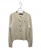 POLO RALPH LAURENポロ・ラルフローレン）の古着「カシミヤ混ケーブルニットカーディガン」｜アイボリー