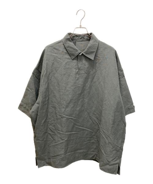 N.HOOLYWOOD（エヌ ハリウッド）N.HOOLYWOOD (エヌ ハリウッド) PULLOVER HALF SLEEVE SHIRT グレー サイズ:40の古着・服飾アイテム