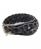 N.HOOLYWOODエヌ ハリウッド）の古着「BRAIDED BELT/ブレイデッドベルト」｜ブラック