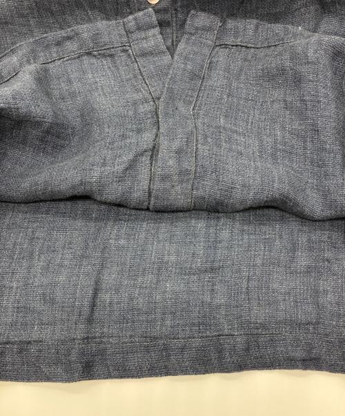 nest Robe（ネストローブ）nest Robe (ネストローブ) ノースリーブリネン後染めブラウス　01172-1197 ネイビー サイズ:Freeの古着・服飾アイテム
