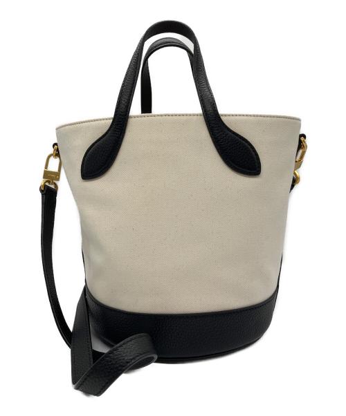 BALLY（バリー）BALLY (バリー) 2WAYショルダーバッグ アイボリー×ブラックの古着・服飾アイテム