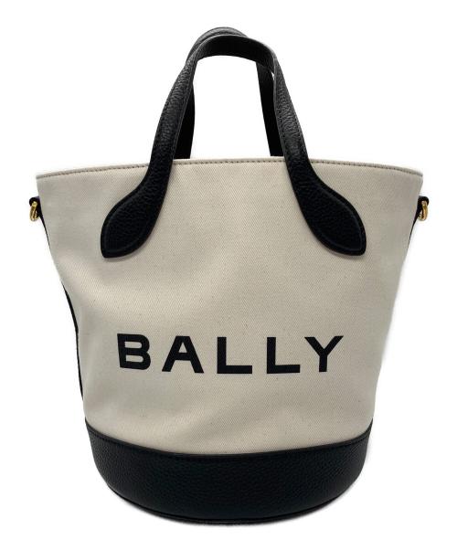 BALLY（バリー）BALLY (バリー) 2WAYショルダーバッグ アイボリー×ブラックの古着・服飾アイテム