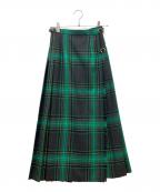 O'NEIL OF DUBLINオニールオブダブリン）の古着「MOYNALTY ロング キルトスカート」｜グリーン