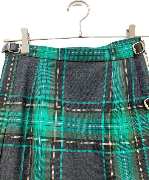 O'NEIL OF DUBLIN（オニールオブダブリン）O'NEIL OF DUBLIN (オニールオブダブリン) MOYNALTY ロング キルトスカート グリーン サイズ:36の古着・服飾アイテム