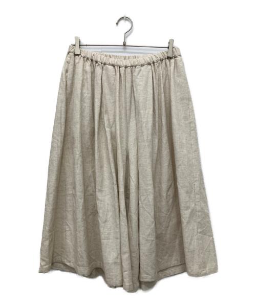 mizuiro-ind（ミズイロインド）mizuiro-ind (ミズイロインド) コットンリネンキュロットパンツ アイボリー サイズ:Freeの古着・服飾アイテム