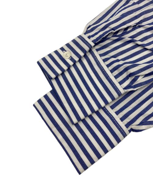 mizuiro-ind（ミズイロインド）mizuiro-ind (ミズイロインド) タキシードカラーロングシャツワンピース ブルー サイズ:Freeの古着・服飾アイテム