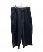 s'yteサイト）の古着「ウールフランネルバギーパンツ」｜ブラック