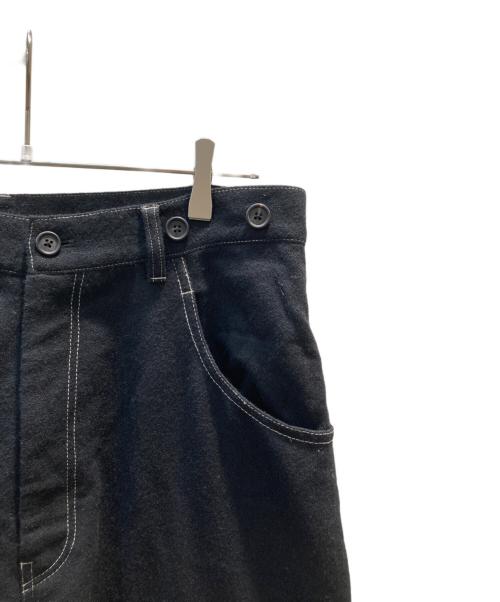 s'yte（サイト）s'yte (サイト) ウールフランネルバギーパンツ ブラック サイズ:3の古着・服飾アイテム