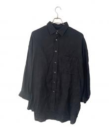 MAISON SPECIAL（メゾンスペシャル）の古着「クールメッシュジャガードプライムオーバーシャツコート」｜ブラック