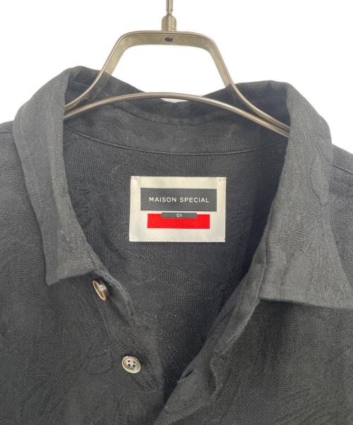 MAISON SPECIAL（メゾンスペシャル）MAISON SPECIAL (メゾンスペシャル) クールメッシュジャガードプライムオーバーシャツコート ブラック サイズ:1の古着・服飾アイテム