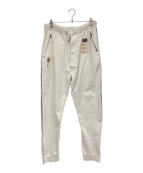 Vivienne Westwood（ヴィヴィアンウエストウッド）Vivienne Westwood (ヴィヴィアンウエストウッド) 刺繍スウェットパンツ ホワイト サイズ:Sの古着・服飾アイテム